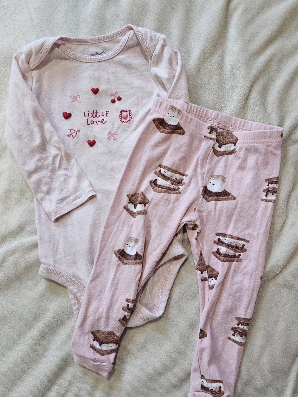 Carter's Pink 'Little Love' Bodysuit & Pants Set